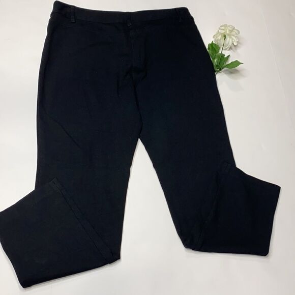 Talbots Ponte Jersey Knit Stretch Pants Slim fit Black 10P - Picture 2 of 9